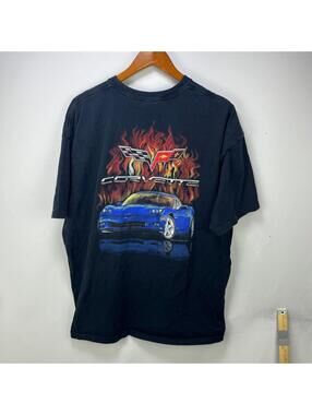 Vintage Chevrolet Corvette C6 Flames Racing T Shirt 2XL
